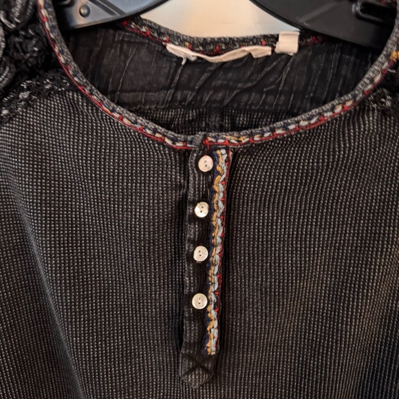 Soft surroundings womens Cobi Thermal velvet trim gray ashy wash Size SP - Picture 2 of 13